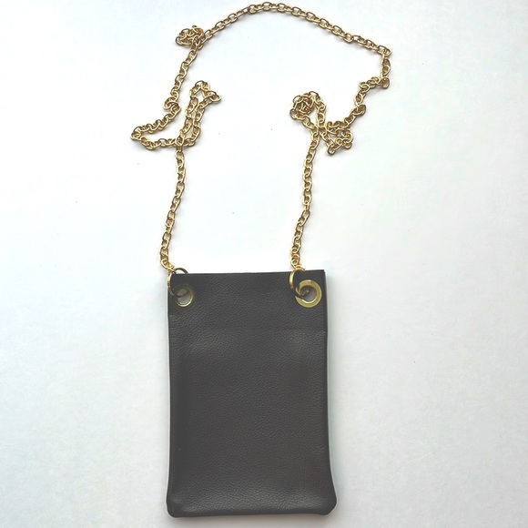 NEW Leather cell phone crossbody/pouch - Picture 1 of 9